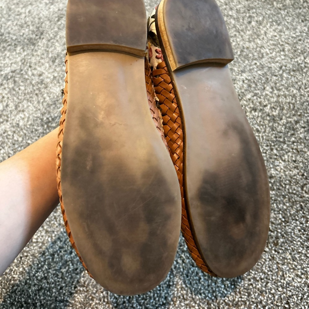 Laidback London Coriander Oxfords Womens Size 41 Brown Leather Hand-Embroidered - Picture 7 of 9